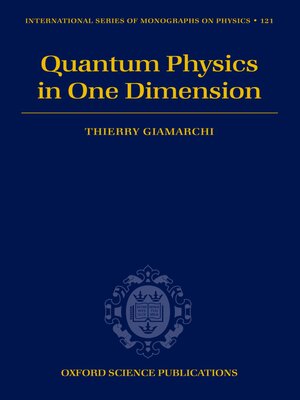 cover image of Quantum Physics in One Dimension